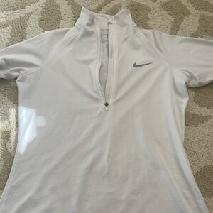 NIKE Dri fit . White active wear jacket . Gently worn